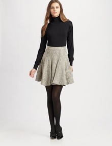 Chic pointelle accents give this classic knit turtleneck an extra splash of style.TurtleneckPointelle details at shouldersLong sleeves with cinched cuffs65% viscose/28% nylon/7% elastaneDry cleanImportedModel is 5'11½ (181 cm) wearing US size Small. Chic pointelle accents give this classic knit turtleneck an extra splash of style.TurtleneckPointelle details at shouldersLong sleeves with cinched cuffs65% viscose/28% nylon/7% elastaneDry cleanImportedModel is 5'11½ (181 cm) wearing US size Small.