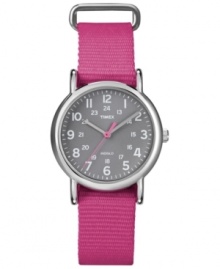 The Timex Weekender collection is the perfect watch for a stylish yet casual look. With playful color and an accessible slip-through strap.