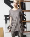 Draped details and an asymmetrical hem make this slouchy doo.ri for Impulse top perfect for subversive style!