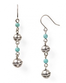 Lauren Ralph Lauren crafts the perfect Southwestern-inspired accent with this pair of drop earrings, accented by silver and turquoise beads.