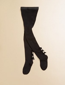 Rows of bows adorn the back of these cozy little tights.Elastic waist75% cotton/22% polyamide/3% elastaneMachine washImported Rows of bows adorn the back of these cozy little tights.Elastic waist75% cotton/22% polyamide/3% elastaneMachine washImported