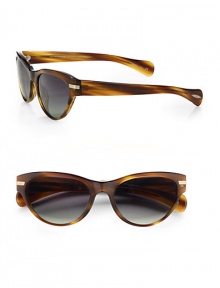 This retro style is handcrafted in shiny acetate. Available in sandalwood with green gradient polar lens. Ridged end-piece detail100% UV protectionImported This retro style is handcrafted in shiny acetate. Available in sandalwood with green gradient polar lens. Ridged end-piece detail100% UV protectionImported