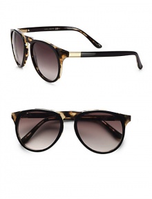 A classic design with signature style, crafted in lightweight plastic. Available in black havana tortoise frames with brown gradient lenses.Acetate100% UV ProtectionMade in Italy A classic design with signature style, crafted in lightweight plastic. Available in black havana tortoise frames with brown gradient lenses.Acetate100% UV ProtectionMade in Italy