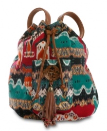Add a stroke of color to your weekend outfit with this urban-chic style by Lucky Brand. With a hand-free design and convenient drawstring closure, there's no limitations of where you can take this travel-ready design.