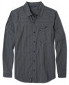 A sports shirt made for the LRG lifestyle: The Crossed Lines striped shirt with combined chest pockets.