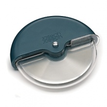 Divide up pizzas, sandwiches and pastries effortlessly with this handy utensil. Push the button and the blade guard automatically slides open, exposing the bevelled, stainless-steel blade. Simply roll the cutting wheel across, or through, food to cut. The design is comfortable to hold, gives more control when cutting and requires less effort than knives or conventional pizza cutters. Divide up pizzas, sandwiches and pastries effortlessly with this handy utensil. Push the button and the blade guard automatically slides open, exposing the bevelled, stainless-steel blade. Simply roll the cutting wheel across, or through, food to cut. The design is comfortable to hold, gives more control when cutting and requires less effort than knives or conventional pizza cutters.