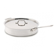 The sleek brushed aluminum exterior with stainless steel interior and polished handles makes this All-Clad cookware a must for today's streamlined kitchens. The sleek brushed aluminum exterior with stainless steel interior and polished handles makes this All-Clad cookware a must for today's streamlined kitchens.