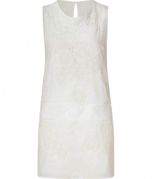 Effortlessly chic, this lace embroidered dress from Vanessa Bruno is a new season must-have - Round neck, sleeveless, all-over lace embroidery, wide drop waistband, back keyhole opening - Pair with a lightweight blazer, platform pumps, and a crossbody bag Effortlessly chic, this lace embroidered dress from Vanessa Bruno is a new season must-have - Round neck, sleeveless, all-over lace embroidery, wide drop waistband, back keyhole opening - Pair with a lightweight blazer, platform pumps, and a crossbody bag