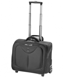 Smooth, sleek and styled! This rolling tote is the ideal addition to a packed itinerary. A spacious size fits in all of the must-haves and still lets you carry light. An adjustable handle stops at 38 and 41 for travelers of all heights to keep rolling in comfort. Smooth, sleek and styled! This rolling tote is the ideal addition to a packed itinerary. A spacious size fits in all of the must-haves and still lets you carry light. An adjustable handle stops at 38 and 41 for travelers of all heights to keep rolling in comfort.