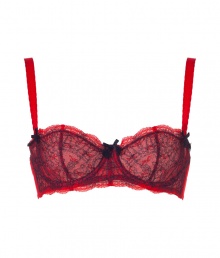 With a seductive fit and d?colletage-enhancing padded cups, this Chantal Thomass bra will turn up the heat to red hot - Soft cups, hide-and-seek effect ruffled lace overlay, black bows, allover floral print, wide adjustable straps, back hook and eye closures - Perfect under a low cut cocktail dress or with matching panties for sultry lounging With a seductive fit and d?colletage-enhancing padded cups, this Chantal Thomass bra will turn up the heat to red hot - Soft cups, hide-and-seek effect ruffled lace overlay, black bows, allover floral print, wide adjustable straps, back hook and eye closures - Perfect under a low cut cocktail dress or with matching panties for sultry lounging