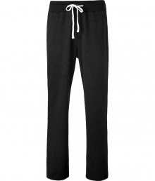 Stylish black vintage fleece pants - These sporty yet comfortable pants are perfect for a paired-down look - Luxurious Supima-and-Modal blend fabrication and easy to style versatility - Pair with a t-shirt and trainers for casual cool - Try with a cashmere pullover and loafers Stylish black vintage fleece pants - These sporty yet comfortable pants are perfect for a paired-down look - Luxurious Supima-and-Modal blend fabrication and easy to style versatility - Pair with a t-shirt and trainers for casual cool - Try with a cashmere pullover and loafers