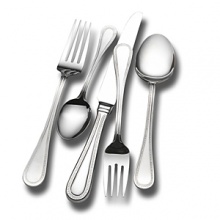 Continental Bead by Wallace includes service for 12: 12 5-piece place settings, 1 6-piece hostess set (includes pie server), and 12 extra teaspoons. Continental Bead by Wallace includes service for 12: 12 5-piece place settings, 1 6-piece hostess set (includes pie server), and 12 extra teaspoons.