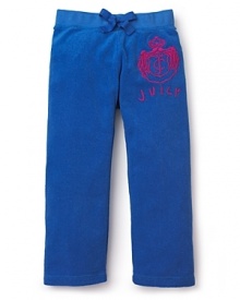 Juicy Couture Girls' Micro Terry Classic Pants - Sizes 2-6 Juicy Couture Girls' Micro Terry Classic Pants - Sizes 2-6