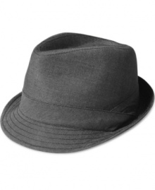 Tip your hat to an old-school must-have with this classically styled fedora from American Rag.