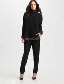 Marled wool knit styled in a slouchy, oversized turtleneck pullover.Wide-rib turtleneckDropped shouldersPullover style60% wool/40% polyamideDry cleanImportedModel shown is 5'9½ (176cm) wearing US size Small.