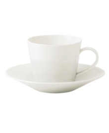 White dinnerware that's perfect for every day. The 1815 teacup from Royal Doulton features sturdy porcelain streaked white on white for serene, understated style. White dinnerware that's perfect for every day. The 1815 teacup from Royal Doulton features sturdy porcelain streaked white on white for serene, understated style.