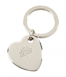 Add instant luxe to the everyday with this chic keychain from It luxury label Mulberry - Silver-tone heart keychain with logo detail  - Perfect for daily use or as a thoughtful gift