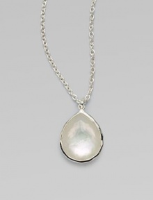 From the Wonderland Collection. Gorgeous, faceted mother-of-pearl stone in sleek sterling silver on a link chain. Sterling silverMother-of-pearlLength, about 16 to 18 adjustablePendant size, about ½Lobster clasp closureImported From the Wonderland Collection. Gorgeous, faceted mother-of-pearl stone in sleek sterling silver on a link chain. Sterling silverMother-of-pearlLength, about 16 to 18 adjustablePendant size, about ½Lobster clasp closureImported