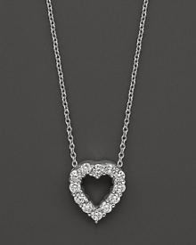 From the Tiny Treasures collection, a baby heart diamond necklace; with signature ruby accent. Designed by Roberto Coin. From the Tiny Treasures collection, a baby heart diamond necklace; with signature ruby accent. Designed by Roberto Coin.