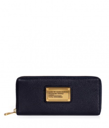 Stash away your most precious essentials in Marc by Marc Jacobs slim leather zip-around wallet, complete with an eye-catching logo plaque for a chic, covetable finish - Two inside sections with a zippered sectional coin pocket - Perfect for finishing sophisticated daytime looks Stash away your most precious essentials in Marc by Marc Jacobs slim leather zip-around wallet, complete with an eye-catching logo plaque for a chic, covetable finish - Two inside sections with a zippered sectional coin pocket - Perfect for finishing sophisticated daytime looks