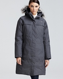 This trench coat from The North Face® combines waterproof, breathable and seam-sealed protection via HyVent® nylon fabric to create a resilient barrier for chilly winter weather. This trench coat from The North Face® combines waterproof, breathable and seam-sealed protection via HyVent® nylon fabric to create a resilient barrier for chilly winter weather.
