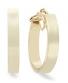 A classic silhouette that finishes an elegant look. These hoop earrings from Lauren Ralph Lauren shine with a smooth finish. Clip-on backing for non-pierced ears. Crafted in smooth gold tone mixed metal. Approximate diameter: 1 inch.