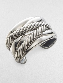 From the Crossover Collection. A intersection of classic cable and polished sterling silver.Sterling silver Width, about 1¾ Imported From the Crossover Collection. A intersection of classic cable and polished sterling silver.Sterling silver Width, about 1¾ Imported