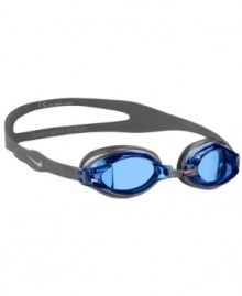 Protect your eyes while in the pool wearing this chrome goggle by Nike made with an adjustable nose piece for a comfortable fit. Protect your eyes while in the pool wearing this chrome goggle by Nike made with an adjustable nose piece for a comfortable fit.
