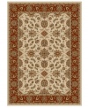 Rendered with intricate floral designs in a sumptuous ivory, brick and neutral color palette, this area rug set from Kenneth Mink offers a cohesive look for your entire home. Woven of plush olefin for lasting softness and durability. Includes five rugs.