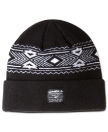 BBrrr! 'Memba to grab this solid beanie with unique pattern band by O'Neill as you head out the door. BBrrr! 'Memba to grab this solid beanie with unique pattern band by O'Neill as you head out the door.