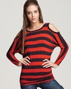 This Bailey 44 top is anything but basic thanks to bold stripes and cutout shoulders.