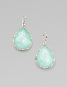 EXCLUSIVELY AT SAKS. From the Wonderland Collection. A substantial teardrop of faceted crystal with aqua accent, set in polished sterling silver.Crystal and clear quartz Sterling silver Length, about 1¾ Ear wire Imported EXCLUSIVELY AT SAKS. From the Wonderland Collection. A substantial teardrop of faceted crystal with aqua accent, set in polished sterling silver.Crystal and clear quartz Sterling silver Length, about 1¾ Ear wire Imported