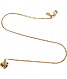 Inject a stylish accent to any look with this chic and versatile necklace from Juicy Couture - Puff heart charm on a gold-tone chain - Perfect for casual off-duty glam or early evening cocktails