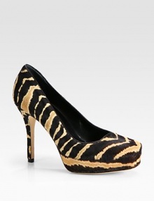 EXCLUSIVELY AT SAKS. Printed pony hair platform design with leather trim. Self-covered heel, 4¼ (110mm)Self-covered platform, 1 (25mm)Compares to a 3¼ heel (80mm)Pony hair and leather upperLeather lining and solePadded insoleMade in Italy EXCLUSIVELY AT SAKS. Printed pony hair platform design with leather trim. Self-covered heel, 4¼ (110mm)Self-covered platform, 1 (25mm)Compares to a 3¼ heel (80mm)Pony hair and leather upperLeather lining and solePadded insoleMade in Italy