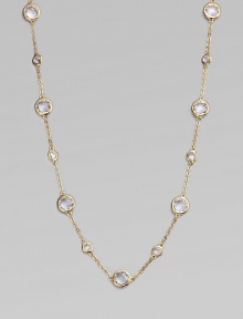 EXCLUSIVELY AT SAKS. Radiant stations of faceted, bezel-set cubic zirconia are sprinkled along a delicate 18k goldplated chain. Cubic zirconia 18k goldplated Length, about 42 Lobster clasp Imported EXCLUSIVELY AT SAKS. Radiant stations of faceted, bezel-set cubic zirconia are sprinkled along a delicate 18k goldplated chain. Cubic zirconia 18k goldplated Length, about 42 Lobster clasp Imported