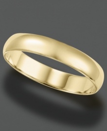 Keep beauty with you every day. This classic 14k gold ring features a 4 mm band. Size 8.5-13. Keep beauty with you every day. This classic 14k gold ring features a 4 mm band. Size 8.5-13.