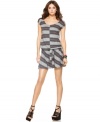 A blouson silhouette gets casual in this striped knit dress by DKNY Jeans. Made from 100% cotton it's a warm-weather essential!