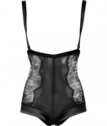 With their daring lace paneling and flattering high waist, La Perlas satin detailed suspender shorts make for a fabulously fierce addition to your lingerie collection - High-waisted, elasticized waistband, satin trim, lace paneled sides, hidden back zip, removable adjustable suspender straps - Wear with a jet black bra for seriously seductive lounging With their daring lace paneling and flattering high waist, La Perlas satin detailed suspender shorts make for a fabulously fierce addition to your lingerie collection - High-waisted, elasticized waistband, satin trim, lace paneled sides, hidden back zip, removable adjustable suspender straps - Wear with a jet black bra for seriously seductive lounging