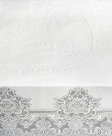 Deceptively delicate, this Knitted Lace tablecloth from Elrene is steeped in tradition but made for modern living in machine washable polyester. Intricate floral patterns with a beautiful sheen capture the elegance of another era. Deceptively delicate, this Knitted Lace tablecloth from Elrene is steeped in tradition but made for modern living in machine washable polyester. Intricate floral patterns with a beautiful sheen capture the elegance of another era.