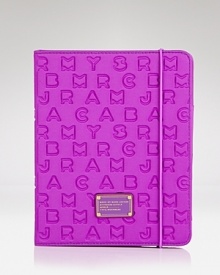 Book mark it. MARC BY MARC JACOBS puts its signature quirky cute spin on the essential iPad cover, splashed in the brand's logo. Book mark it. MARC BY MARC JACOBS puts its signature quirky cute spin on the essential iPad cover, splashed in the brand's logo.