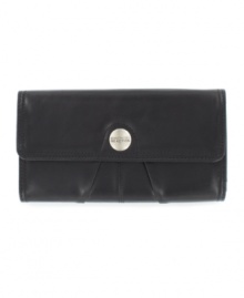 Keep your checkbook balanced and your finances buttoned up with Kenneth Cole Reaction's clutch wallet. Keep your checkbook balanced and your finances buttoned up with Kenneth Cole Reaction's clutch wallet.
