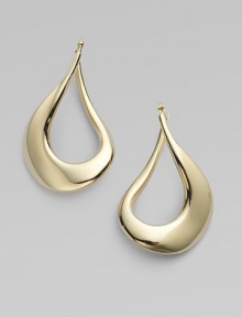 From the Basic Gold Collection. Polished 18k gold in an iconic teardrop shape.18K gold Length, about 1½ Hinged back Made in Italy