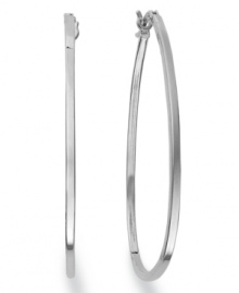 Make this style yours. A must for every contemporary woman, Studio Silver's pear-shaped hoop earrings are stunning in sterling silver. Approximate drop width: 1-1/4 inches. Approximate drop length: 1-1/2 inches. Make this style yours. A must for every contemporary woman, Studio Silver's pear-shaped hoop earrings are stunning in sterling silver. Approximate drop width: 1-1/4 inches. Approximate drop length: 1-1/2 inches.