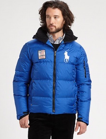 A plush down jacket is constructed with a detachable hood and adorned with Ralph Lauren's Big Pony for unparalleled cold-weather warmth and style.Zip frontStand collarSide slash pocketsAbout 28 from shoulder to hemFill: 80% down/20% other feathersNylonMachine washImported A plush down jacket is constructed with a detachable hood and adorned with Ralph Lauren's Big Pony for unparalleled cold-weather warmth and style.Zip frontStand collarSide slash pocketsAbout 28 from shoulder to hemFill: 80% down/20% other feathersNylonMachine washImported