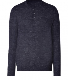 Bring comfort and cool style to your casual look with this henley from Vince - Round collar, front button half placket, long sleeves, slim fit - Pair with straight leg jeans and a leather jacket Bring comfort and cool style to your casual look with this henley from Vince - Round collar, front button half placket, long sleeves, slim fit - Pair with straight leg jeans and a leather jacket
