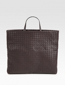 Signature Intrecciato weave of supple nappa lambskin, crafted in a slouchy silhouette with a versatile crossbody strap.Double top handles, 4¼ dropRemovable shoulder strap, 17½ dropOne inside zip pocketOne cell phone pocketSuede lining14W X 12H X 1¾DMade in Italy Signature Intrecciato weave of supple nappa lambskin, crafted in a slouchy silhouette with a versatile crossbody strap.Double top handles, 4¼ dropRemovable shoulder strap, 17½ dropOne inside zip pocketOne cell phone pocketSuede lining14W X 12H X 1¾DMade in Italy