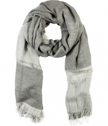 Luxurious Italian shawl in a lightweight blend of fine modal, silk and wool - Created in versatile shades of grey with casual fringe - Easily upgrades basic looks - Wear with a blazer, peacoat or with a favorite long-sleeved tee on warmer days Luxurious Italian shawl in a lightweight blend of fine modal, silk and wool - Created in versatile shades of grey with casual fringe - Easily upgrades basic looks - Wear with a blazer, peacoat or with a favorite long-sleeved tee on warmer days