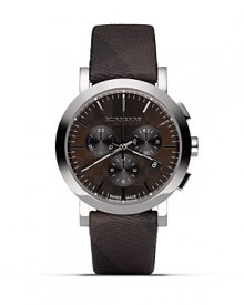 Burberry blends chocolate browns and polished steel for a watch that adds warm tones to your casual look. Burberry blends chocolate browns and polished steel for a watch that adds warm tones to your casual look.