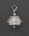 Inspired by Zen philosophy, this intricately detailed, polished finish sterling silver meditation bell from Paul Morelli jingles softly.