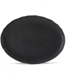Find stylish versatility in the organic shape and matte-glazed finish of the Casual Luxe oval platter from Donna Karan by Lenox. Durable stoneware in modern black is an ideal host for everyday meals and a natural go-to for entertaining. Find stylish versatility in the organic shape and matte-glazed finish of the Casual Luxe oval platter from Donna Karan by Lenox. Durable stoneware in modern black is an ideal host for everyday meals and a natural go-to for entertaining.